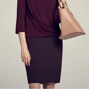 MM LAFLEUR Noho Lined Pencil Skirt in Brown Truffle Size 4
